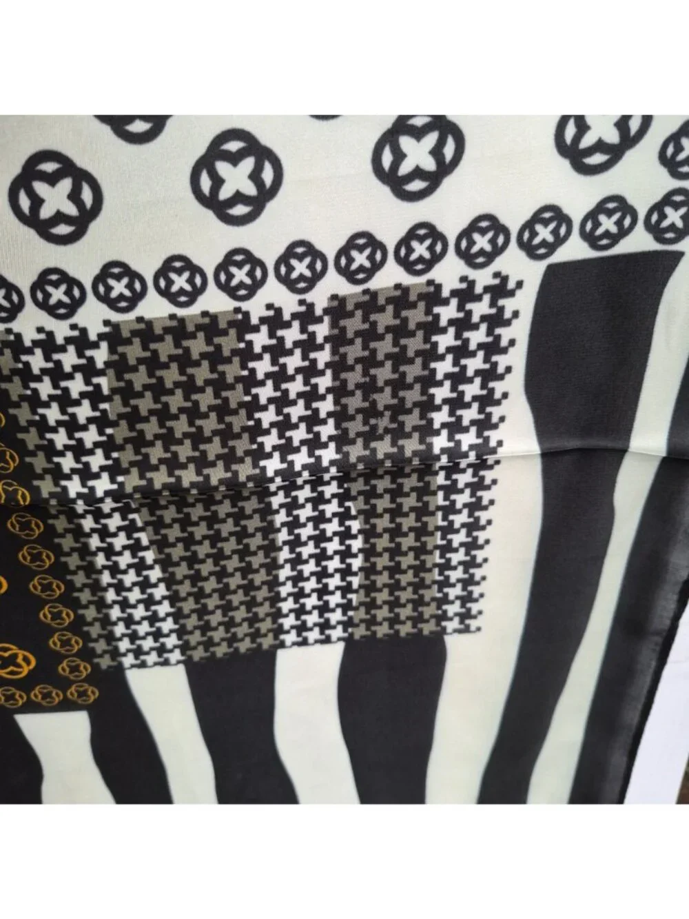 ⭐Luxury Satin Scarf Silky Leopard Animal Print Geometric Bandana Beige Black New